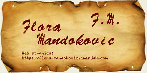 Flora Mandoković vizit kartica